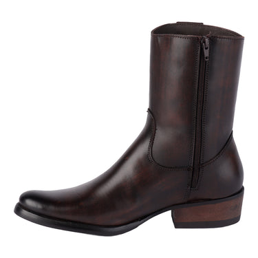 Bota Vaquera Fratello De Piel Color Cafe Para Hombre 10138-1