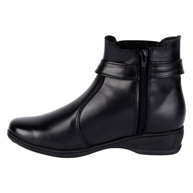 Botines Casuales Piel Color Negro Fratello Para Mujer 1161