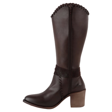 Botas de Tubo Alto Maquech Color Café para Mujer 3092