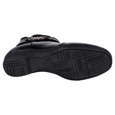 Botines Casuales Piel Color Negro Fratello Para Mujer 1161