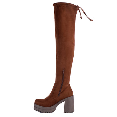 Bota Alta Color Café Fratello Para Mujer 24600