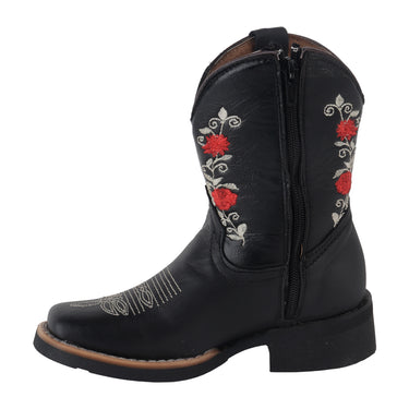 Botas Vaqueras Fratello de Piel Color Negro para Niña 2020