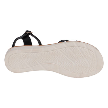 Sandalia Casual Fratello Color Negro Para Mujer 0418