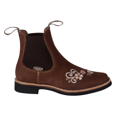 Botines Vaqueros Nobuck Canela Fratello Para Mujer 0291-f1