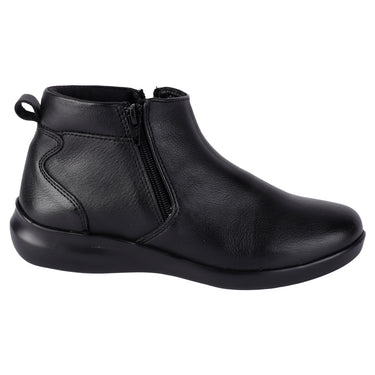 Botines Casuales Piel Color Negro Fratello Para Mujer 1506