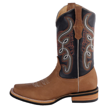 Bota Vaquera Color Tabaco Fratello Para Hombre 0921