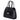 Bolso Tote Fratello Color Negro Para Mujer Isbela Croc Negro Texturizado Níquel