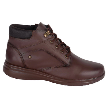 Botines Confort De Piel Fratello Color Café Para Mujer 1015