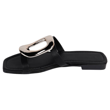 Sandalias Destalonadas Fratello Color Negro Para Mujer 0182