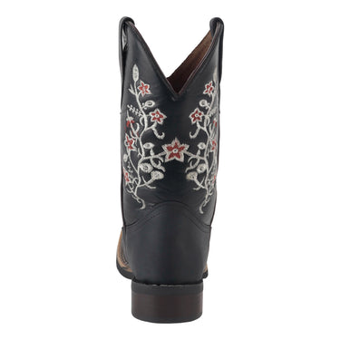 Botas Vaqueras con Bordado Floral Fratello color Negro para Mujer 2020