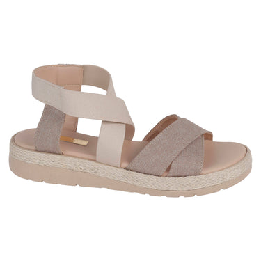Sandalias Casuales Fratello Color Beige Para Mujer 0313