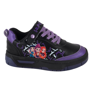 Tenis Casuales Fratello Color Negro Morado para Niña 0706