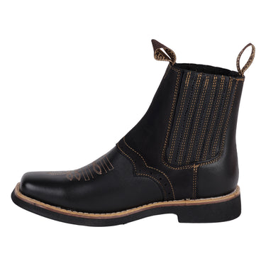 Botín Vaquero De Piel Color Negro Fratello Para Hombre 0267