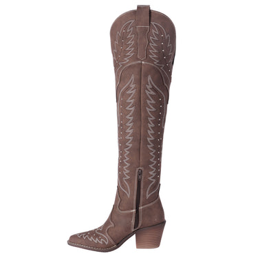 Bota Vaquera Fratello Color Cafe Claro Para Mujer 1020