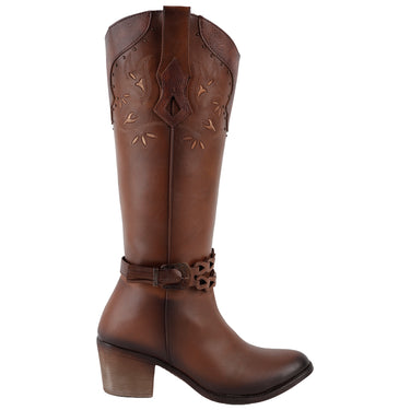 Botas de Tubo Alto Maquech Color Café para Mujer 0894