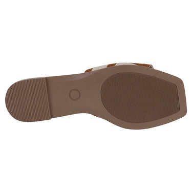 Sandalia Casual Fratello Color Camel Para Mujer 0080