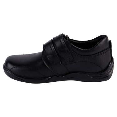 Zapatos Escolares de Piel Gancho y Bucle Fratello Color Negro para Niño 0228