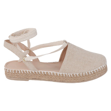 Sandalia Casual Fratello Color Beige Para Mujer 0203