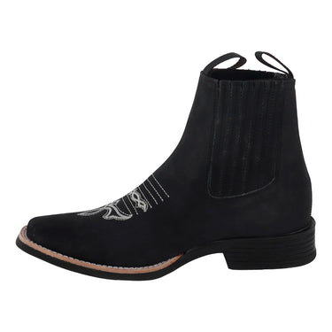Botines Vaqueros De Piel Fratello Negro Para Hombre 1095