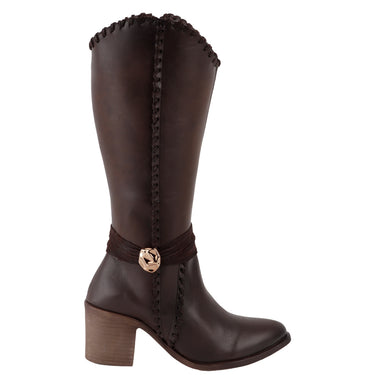 Botas de Tubo Alto Maquech Color Café para Mujer 3092