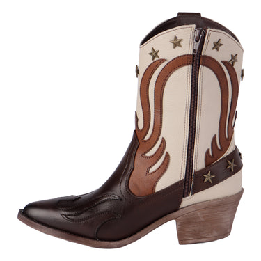 Bota Vaquera Maquech Color Moka Late Para Mujer 8065