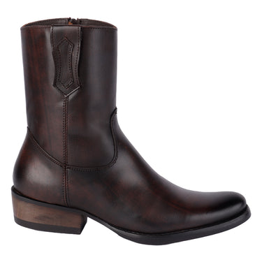 Bota Vaquera Fratello De Piel Color Cafe Para Hombre 10138-1