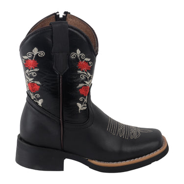 Botas Vaqueras Fratello de Piel Color Negro para Niña 2020