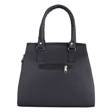 Bolso Tote Fratello Color Negro Para Mujer Isbela Croc Negro Texturizado Níquel