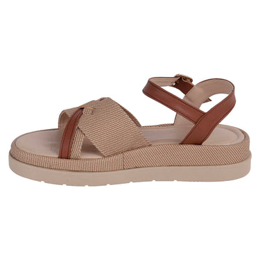 Sandalias Suela Alta Fratello Color Tan Para Mujer 0310
