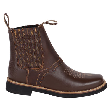 Botín Vaquero De Piel Color Café Fratello Para Hombre 0267