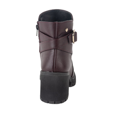 Botines Casuales Fratello Color Vino Para Mujer 3812