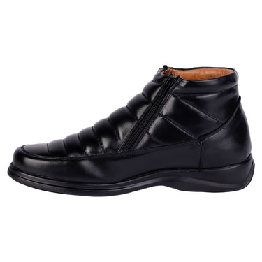 Botín Casual Para Hombre Hecho En Piel Color Negro 1091