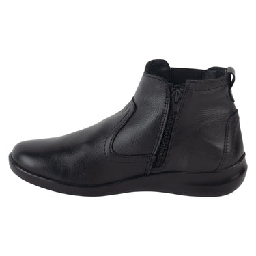 Botines Casuales De Piel Fratello Color Negro Para Mujer 1510
