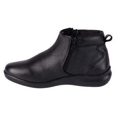 Botines Casuales Piel Color Negro Fratello Para Mujer 1506