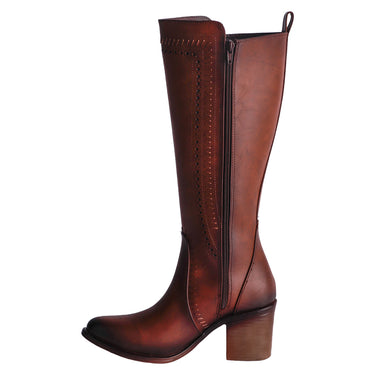 Botas De Caña Alta Color Camel Fratello Para Mujer 3089
