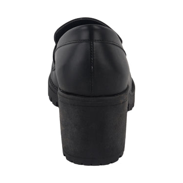 Mocasines Casuales de Tacón Cuadrado Fratello Color Negro para Mujer 1010