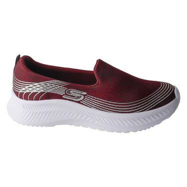 Tenis Deportivos Fratello Color Vino Plata para Mujer 0044