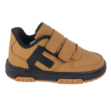 Tenis Casuales Fratello Color Camel Negro Para Niño 3413