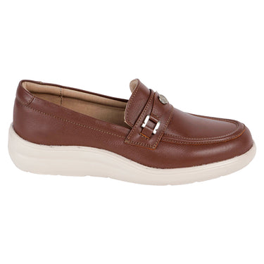 Mocasines De Piel Green Love Color Camel Para Mujer 96050