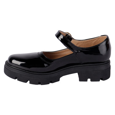 Zapatos Escolares De Charol Color Negro Para Mujer 0800