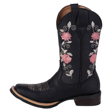 Botas Vaqueras De Piel Color Negro Fratello Para Mujer 2006