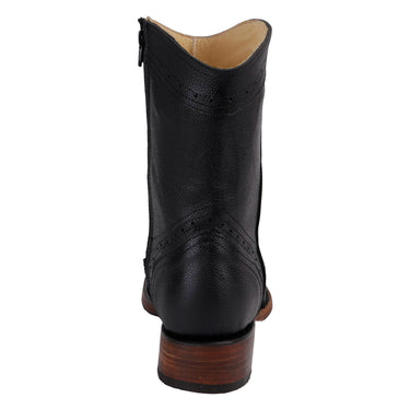 Botas Vaqueras De Piel Fratello Color Negro Para Hombre 8001