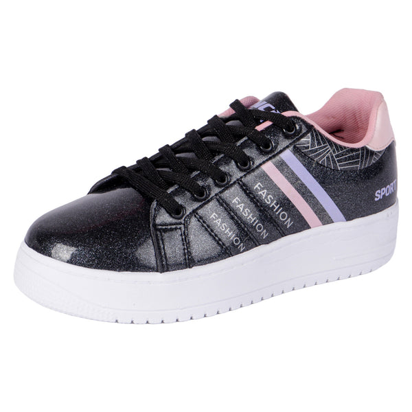 TENIS Fratello - 0602 - NEGRO METALICO ROSA - 23/26