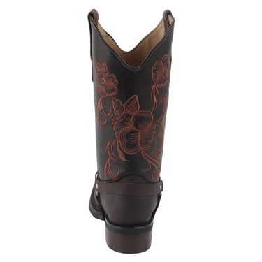 Bota Vaquera de Piel Fratello Color Chocolate Para Mujer 1116