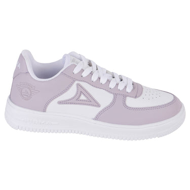 Tenis Urbanos Suela Alta Pirma Color Blanco En Combinación Con Lila Para Mujer 5002