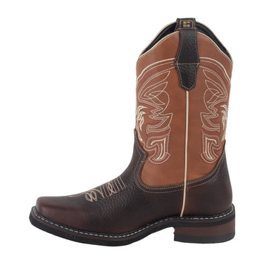 Botas Vaqueras en Piel Autentica Fratello Color Café para Hombre 0140