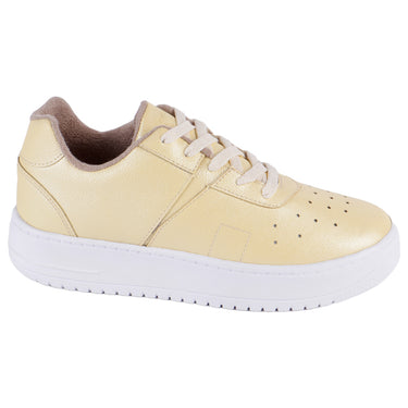 Tenis Casual Color Amarillo Pastel Fratello Para Mujer 0930