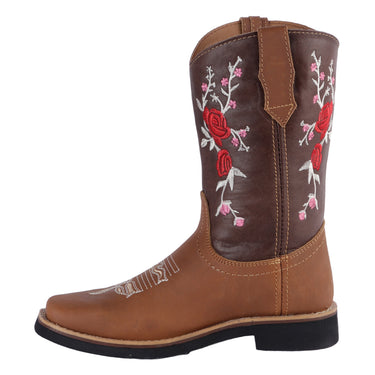 Bota Vaquera Fratello Color Cobre Para Mujer 277-5