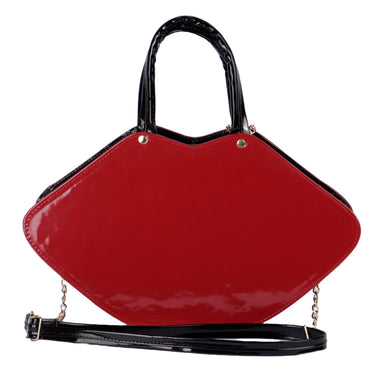 Fratello Bolso Rojo Para Mujer Estilo Ga-beso Charol Rojo Texturizado Oro Negro