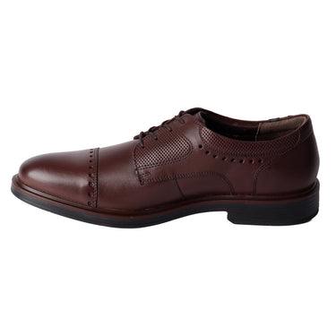 Flexi Zapatos Formales Piel Color Nogal Para Hombre 400102